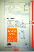 TB60 レジ袋(東日本80号／西日本60号) – 半透明 – 厚み0.024mm 